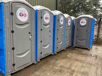 Portable toilets for events